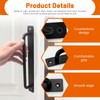 Thatyro 4 Pack Barn Door Handles Black, 6.3" Hole Center
