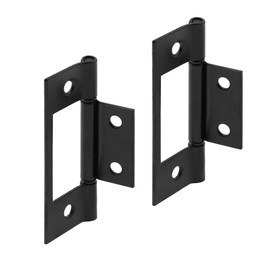 Prime-Line N 72738 Bi-Fold Door Non-Mortise Hinge, Matte Black, 2 Pack