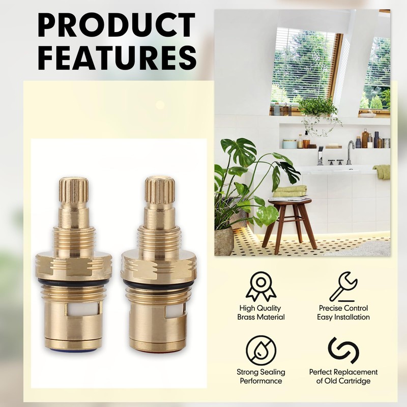 Faucet Cartridge for Kingston Brass KSRPL3200CC & KSRPL3200HC, Cold Hot