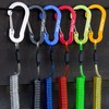 FINN Outdoors Carabiner with spiral cable, elastic lanyard, spiral key