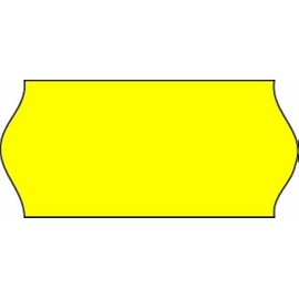 SATO 26x12mm Yellow, Peelable SATO Labels (18k) Wavy Edge for Kendo 26, SAMARK 26