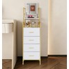 Small Makeup Dresser with Mirror for Bedroom, Narrow Vanity with