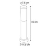 Qazqa Rox Modern Outdoor Bollard Light, Path Light, Bollard Lamp