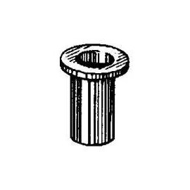 Auveco # 16182 Large Flange Thin Sheet Aluminum Nutsert 1/4"-20 Threads. Qty 25.