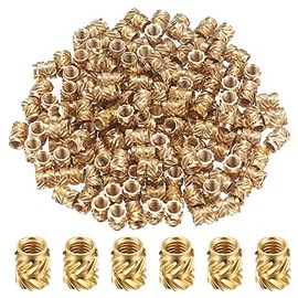150 Pcs M3 3D Printing Brass Knurled Nuts, Threaded Insert Knurled Nuts, Brass Female Threaded Internal Press-in Insert Nuts, Thread Knurled Heat Embedment Nuts for 3D Printing Parts Plastic Shell