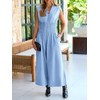 Cicy Bell Womens V Neck Casual Dressy Jumpsuits Smocked Zip