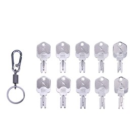 ZTUOAUMA 10X Ignition Keys 166 for Clark Yale Hyster Komatsu Gradall Gehl Crown 186304 51335040 A214062 1430 Hyster Forklift