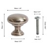 HARMAC HOUSE Round Cabinet Knobs 4 Pack Brushed Nickel Pull