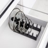 BOAA Fresh Topfdeckelhalter, Küchenaufbewahrung, Geschirrhalter für die Schublade (Pur Schwarz)