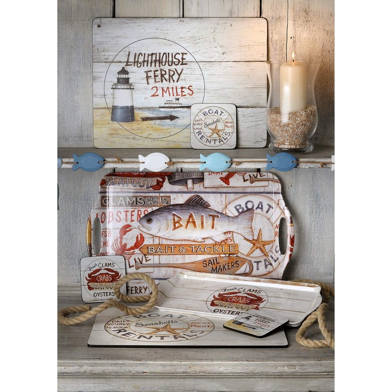 Pimpernel Coastal Signs Collection Coasters - Set of 6