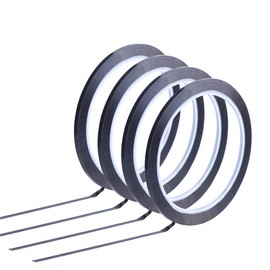 CCINEE Graphic Chart Tape Black Art Tape Whiteboard Tape Self-Adhesive Dry Erase Vinyl Tape Rolls for Violins 3mm Pack of 4