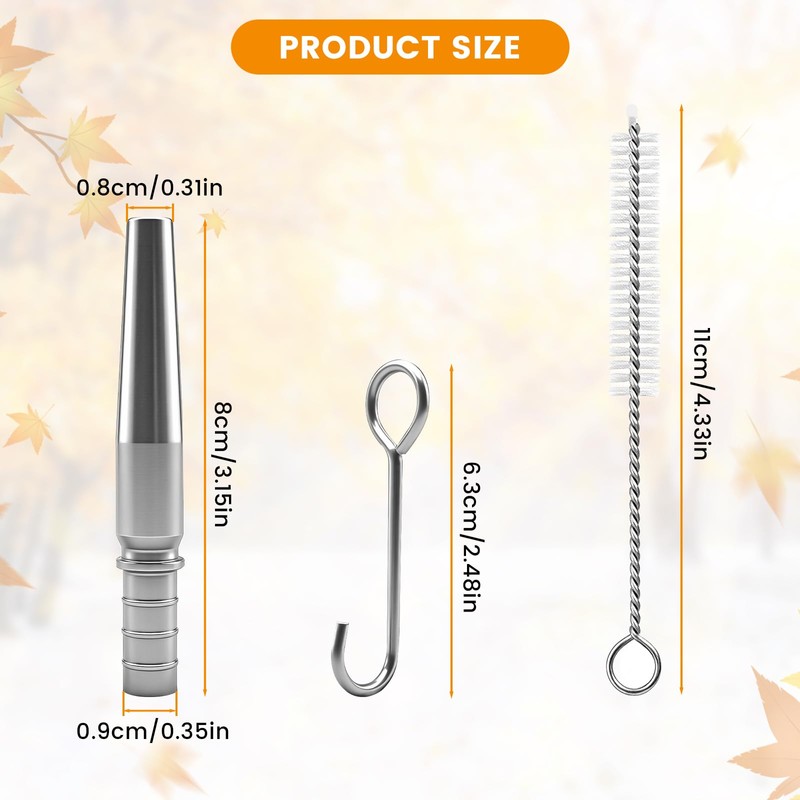 4 Pcs Maple Tree Syrup Tapping Kit, Including 4 Stainless