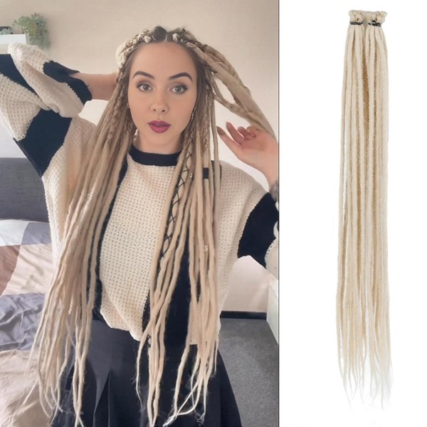 36 Inch Dreadlock Extensions Thin 0.6cm Synthetic Dreadlock Extensions 10