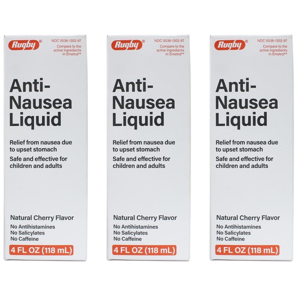 Formula EM Generic for Emetrol Nausea & Upset Stomach Relief Cherry Flavor 4 oz. Bottle Pack of 3 Total 12 oz.