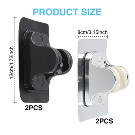 4PCS Shower Head Holder Strong Adhesive Adjustable, Waterproof Shower Hand Held Sprayer Holder Wall Mount