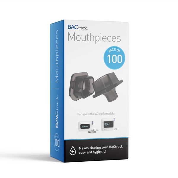 BACtrack C-Series Breathalyzer Mouthpieces (100 Count) | Compatible with BACtrack C6 and C8 Breath Alcohol Testers | Not Compatible with BACtrack Mobile Smartphone Breathalyzer