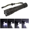 Strong Light Flashlight Aluminum Alloy USB Rechargeable Telescopic Zoom White