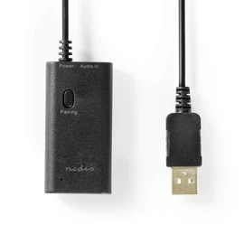 Nedis - Drahtloser Audiosender - Bluetooth® - AptX-Chipsatz - Bis zu 2 Kopfhörer - AptX-Chipsatz - Überlegene Klangqualität - 1x 3.5 mm - Schwarz