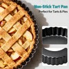2 Pack 9 Inch Tart Pan Removable Bottom Non Stick