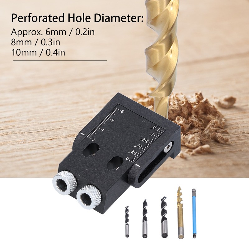 39Pcs Pocket Hole Jig 15 Degree Woodworking Guide Oblique Drill
