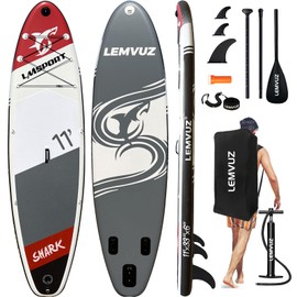 11Ft Inflatable Stand Up Paddle Board,Ultra-Light SUP with Premium Paddleboard Accessories and Backpack,Wide Stable Design,All-Round Sup Board,Non-Slip Comfort Deck for Youth & Adults