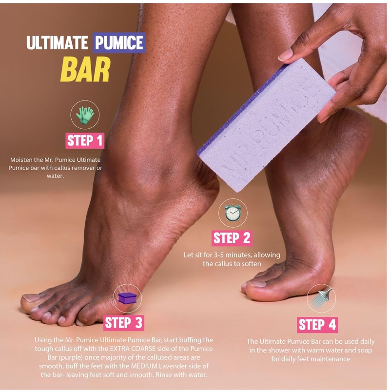 Mr. Pumice Ultimate PUMI Bar 2-in-1 Dual Grit (Medium +