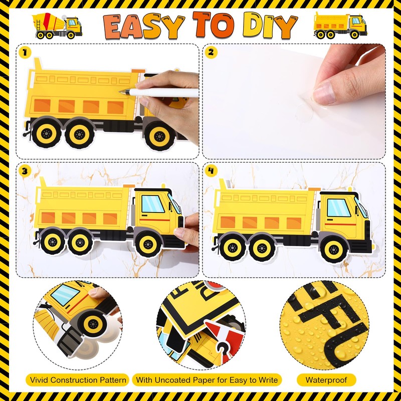 Honoson 71 Pcs Construction Bulletin Board Decorations Road to Success