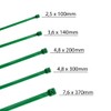 HORZEFIX Cable Ties Pack of 100 Green Long UV Resistant