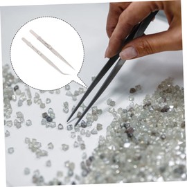 TEHAUX 2pcs Diamond Jewelry Arts and Crafts Kit Rhinestones for Crafts Electronic Tools Tong Jewelry Curved Fine Pointed Tip Multi-purpose Key Fine Tip