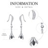 Tulip Earrings for Women Sterling Silver Tulip Flower Dangly Earrings
