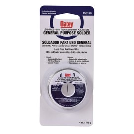 Oatey 53176 95/5 Acid Core Wire Solder-Carded, 1/4 lb