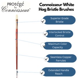 Connoisseur Brush Hog Bristle LH Filbert #6