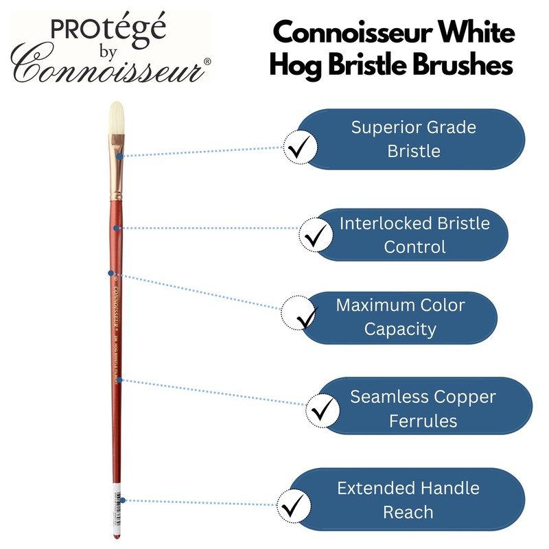 Connoisseur Brush Hog Bristle LH Filbert #6