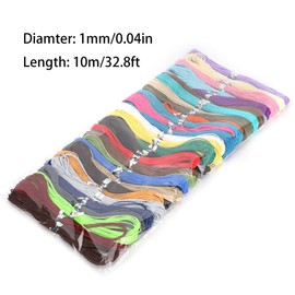 30 colores 1mm 32,8 yardas cordón encerado de poliéster para pulseras collar joyería amistad pulsera fabricación de accesorios para manualidades DIY hilo para bisuteria