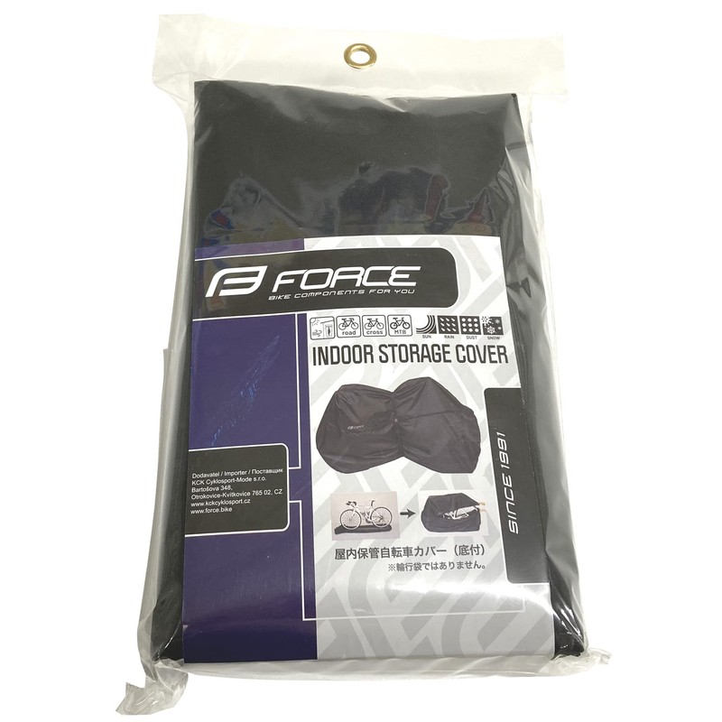 Force 80462 Bicycle Indoor Storage Cover, 210D, Black, Length 74.8
