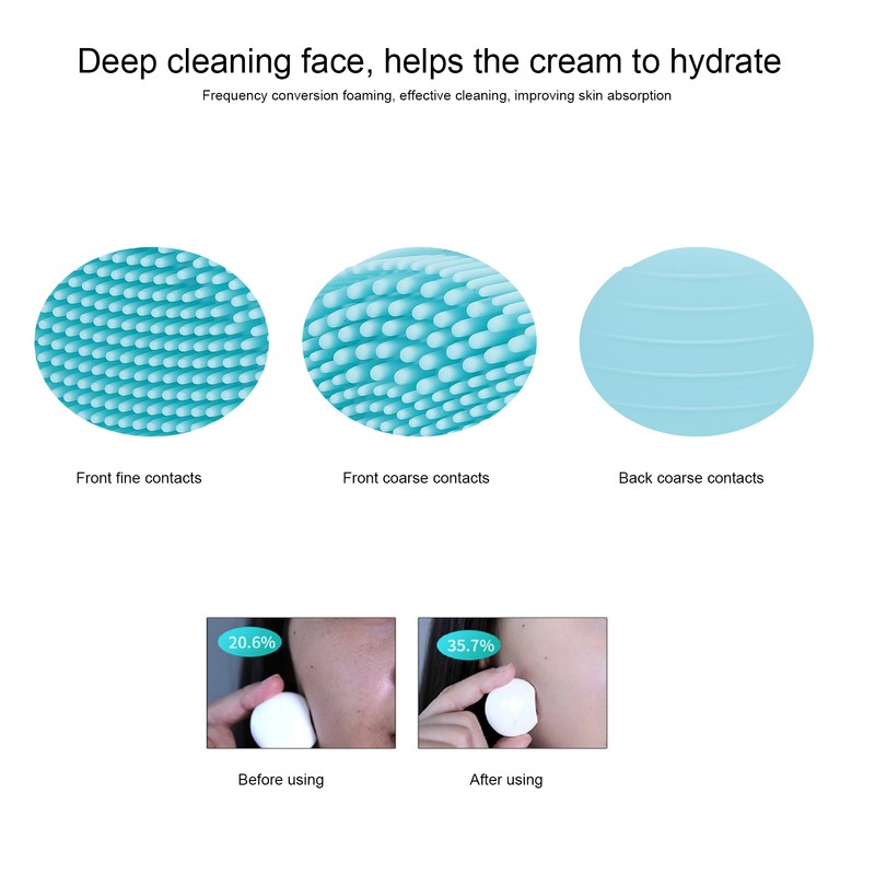 Facial Cleansing Brush Waterproof Electric Vibration Face Cleanser Skin Caring