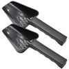 2 Pack Drainage Plastic Utility Ice Scoop 10 ounces Black,