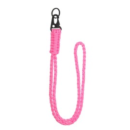 YELARXI Paracord Lanyard, 550 Keychain Lanyard Heavy Duty Necklace Keychains Braided Wrist Strap for Men Women Outdoor Activity Survival Keys Whistle Rope ID Badges (Pink)