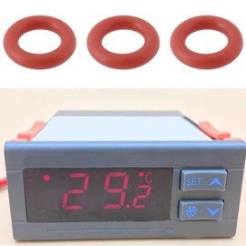 LT Easiyl 100 Stück Silikon-O-Ringe 70 A Durometer Stückdichtring Silikondichtringe Dichtung Kompatibel mit EATC-Temperaturregler 7x4x1,5mm Rot