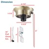 Aspen Creative 22101-07-1, Flush Mount Ceiling Fixture Shade Holder Kit