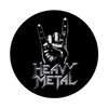 Devil Horns Hand - Heavy Metal Magnet Round Rock-on Sign
