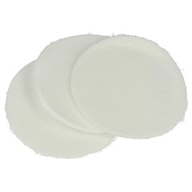 vhbw 3 x Polishing Pads Compatible with Kärcher FP 303 Suction Bean - Polishing Disc Set for Parquet, White