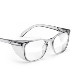 Stoggles Square Z87.1 Certified Polycarbonate Wide Fit Safety Glasses, Scratch & Shatter-Proof, Blue-Light & UV Blocking Lens, Top & Side Shields, Anti-Fog Dip Coated, Protective & Stylish Eyewear