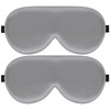 iRboWou Sleep Mask Eye Mask 2 Pack (Gray)