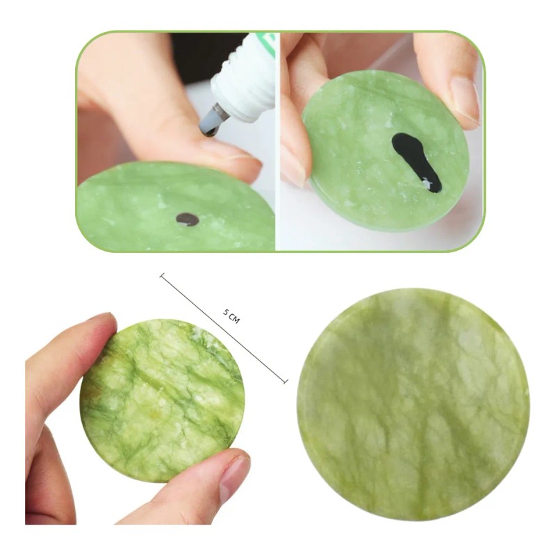 3pzs Cintas Micropore Extension Pestañas Piedra Jade Azar