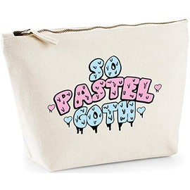 Hippowarehouse So pastel goth printed make up cosmetic wash bag 18x19x9cm