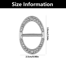 Scarf Rings and Clips for Women, Scarf Clips, Scarf Ring Clip, Shawl Buckle, Scarf Buckle, For Your Family Friends Lovers (Oval)