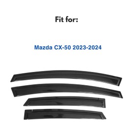IG Window Visor for Mazda CX-50 2023-2024 (CX50), Rain Guard Tape-On Extra Durable Sun Wind Side Vent Window Deflector, 2023 2024