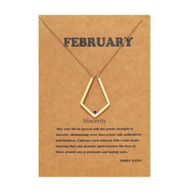 RAMUS KATEN Dainty 14 Gold Plated Ring Holder Necklace Ring Keeper Pendant Necklace With Birthstone for Women Jewelry, Stainless Steel, No Gemstone