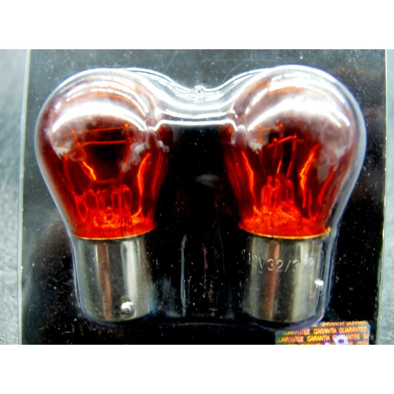 CLEAR ALTERNATIVES, 1156A SINGLE CONTACT 12V 27W AMBER 2 BULBS